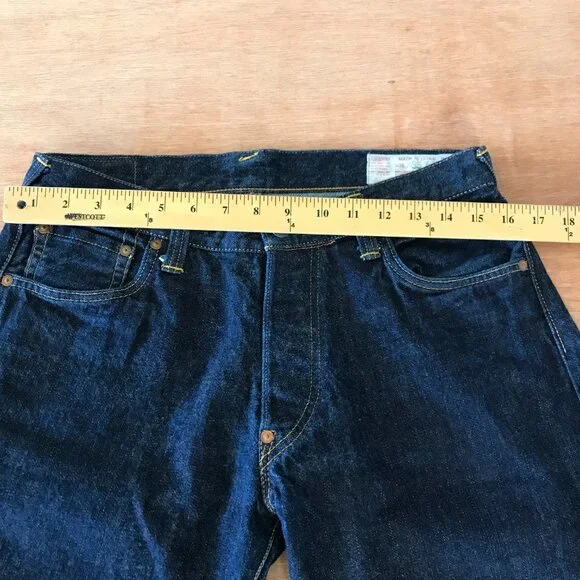 EVISU Lot.2000 No.2 Loose Fit Jeans Men 35x35 Blue Seagull Selvedge Mid Rise